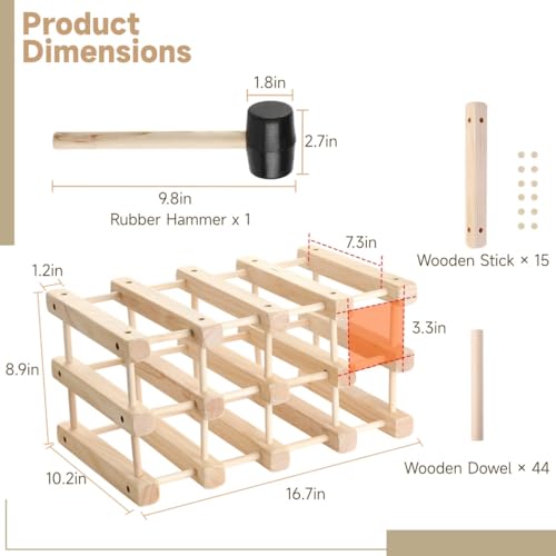 Soporte de Madera para 12 Botellas de Vino miniatura 7