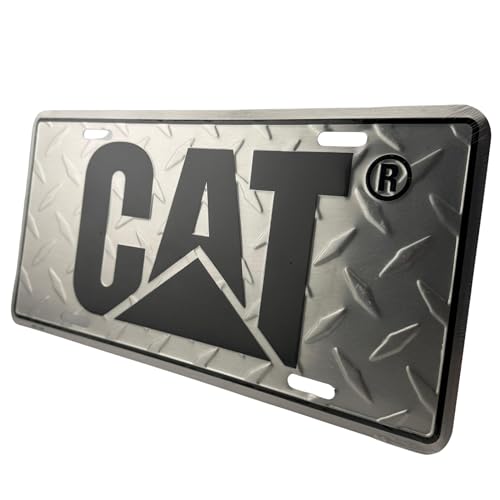 Caterpillar Equipment Aluminum Diamond Plate Novelty License Plate - Thumbnail 3