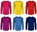 Snoozzz'n Girls/Boys/Toddler 6 Pack Athletic Performance Long Sleeve Undershirt Tops/Base Layer Cotton Stretch Shirts