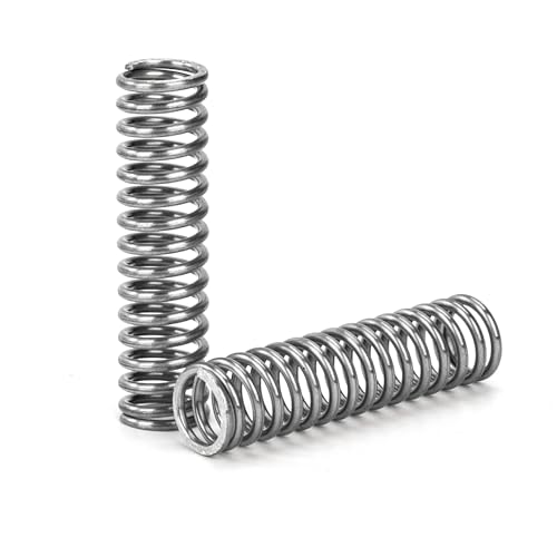 GUNGY Druckfeder Edelstahl Feder Druckfedern 30mm Drahtdurchmesser 1mm Außendurchmesser 8mm Länge 30mm Maximale Federkraft 2,4kg 10 Stück