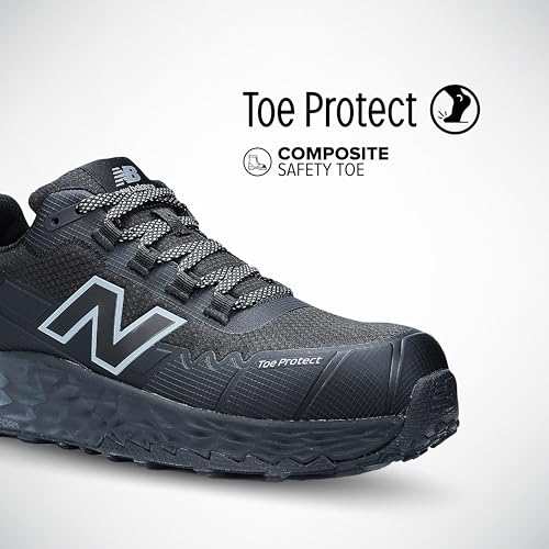 New Balance New Balance Fresh Foam Cremorne Composite Toe Safety Shoes for Men - Non Slip, Electrical Hazard - Black/Grey, Low Rise