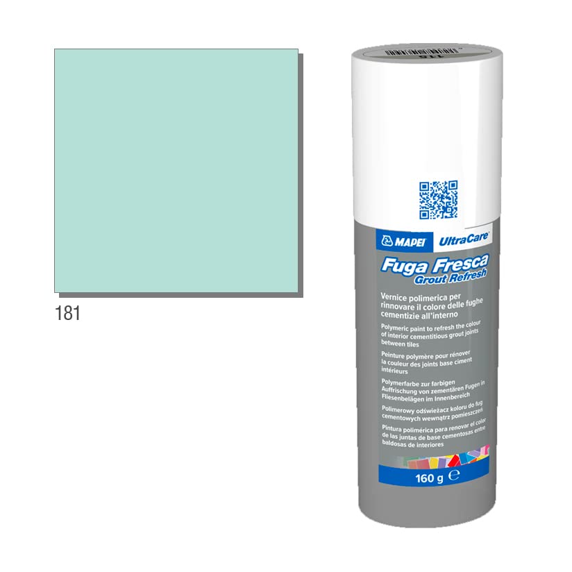MapeiUltracare FUGA Fresca 181 Green Jade Polymer Paint to Renew The Color of Cement Joints, Grout Refresh Reviver Bottle 160 gr.