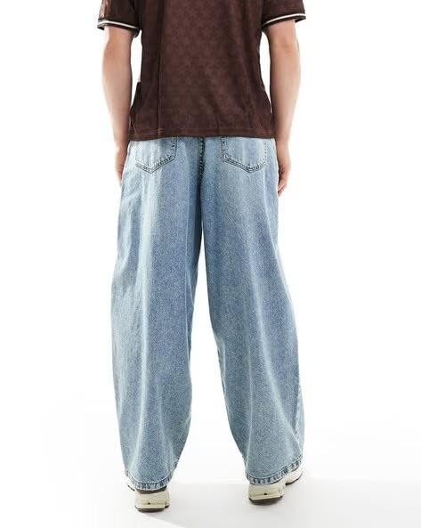 Image of M Q Denim Men Loose Fit Denim Jeans | Whisker Spray | Mid Rise & Pure Cotton | Daily Casual Wear