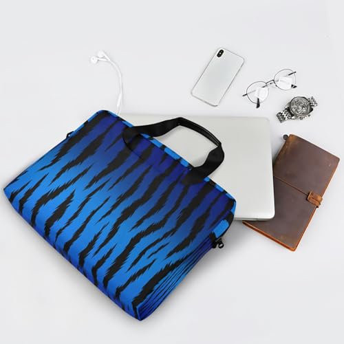 Funda para portátil ALZA con estampado azul a rayas miniatura 7