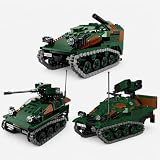 BlueBrixx Bundeswehr Wiesel Fahrzeuge Bundle, 1590 Klemmbausteine