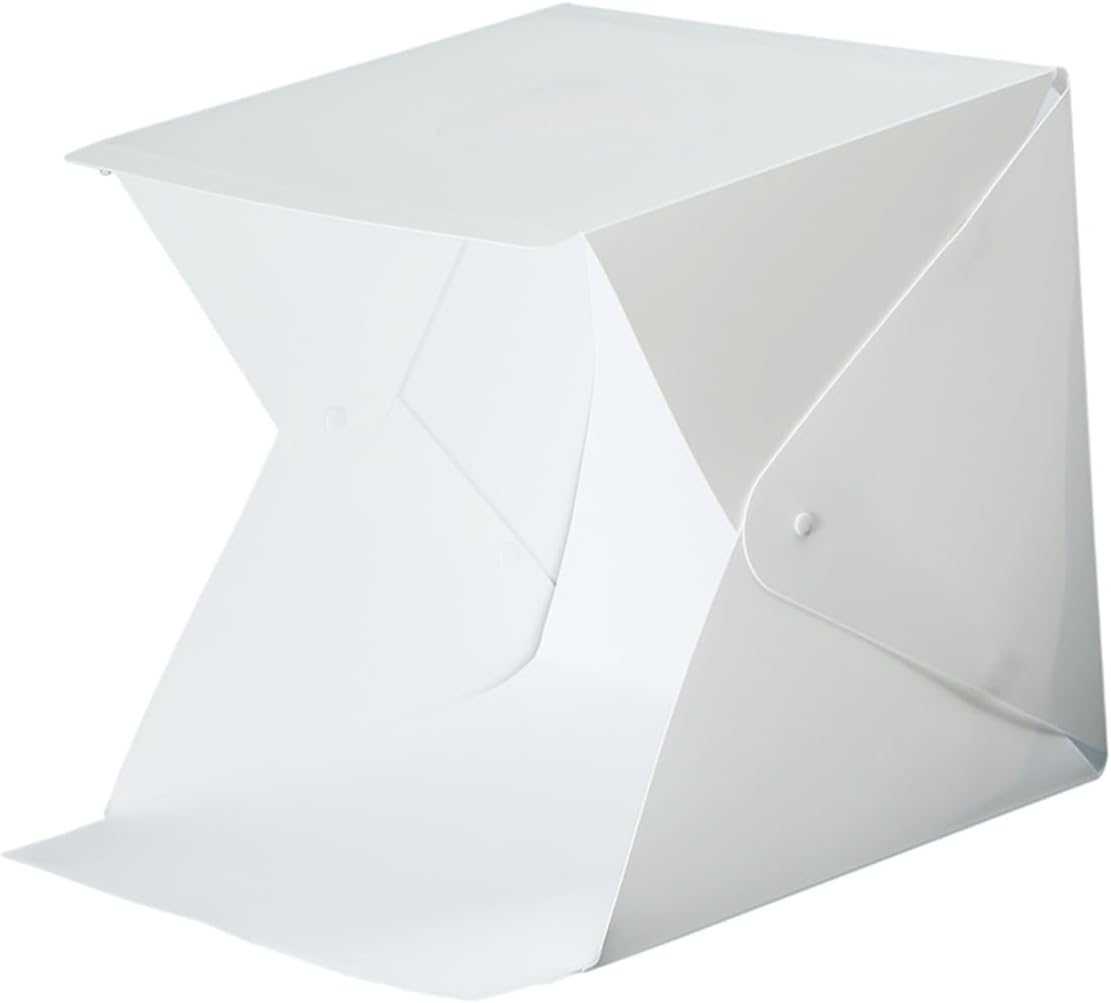 Small Light Box Mini Photography Tent 20cm Foldable LED Photo Studio Softbox with Dual Backgrounds Portable Shooting Cube for Product Photography