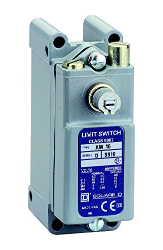 Square D by Schneider Electric 9007AW16 Limit Switch, Plug-in Standard Box, Lever Operated, 1 NO + 1 NC, 600 VAC, 15 Amp