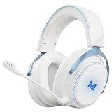Monster Mission 350 Wireless Gaming Headset for PC, Ps4, Ps5, Xbox Headset with Virtual 7.1 Surround Sound Gaming Headphones, RGB Lights Over Ear Headphones for Switch, Xbox Series X/S, Laptop, Mobile