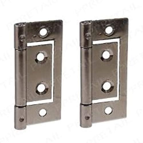 2 x Polished Chrome Flush Door Cupboard Hinges 50mm 2 Amazon