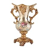Vielseitiges Vintage-Dekor: 16,4/19,3 Zoll Höhe, ideal als Tafelaufsatz for Esstische, Akzentdekor auf Kaminsimsen oder elegantes Nachttischdekor. Der Boden der hohen Vase ist mit einer rutschfesten Unterlage ausgestattet, die verhindert, dass die Blumenvase beim Bewegen während des Aufstellens den Tisch oder Boden zerkratzt.