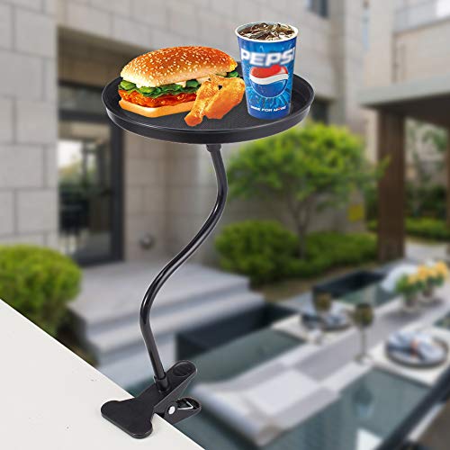 Jscarlife Car Food Tray Holder, Adjustable Car Snack Tray 360-Degree Swivel Dining Table Clip Type Storage Tray #TOP7