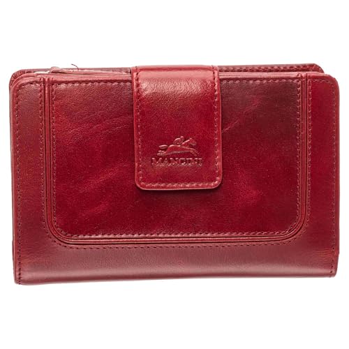 Mancini South Beach RFID Secure Medium Clutch Wallet, Red, Red, One_Size