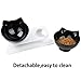 Nuoshen Cuencos dobles para gatos, cuencos de alimentación para gatos y perros...