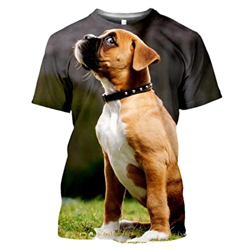 T-shirt homme imprimé 3D col rond manches courtes grande taille XL casual