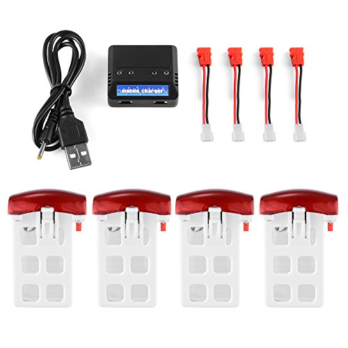 XCSOURCE Batteria Drone 4pcs 3.7V 500mAh 25C Lipo