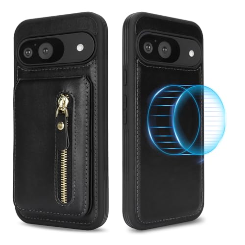 Étui pour Google Pixel 9/9 Pro portefeuille amovible et béquille de protection