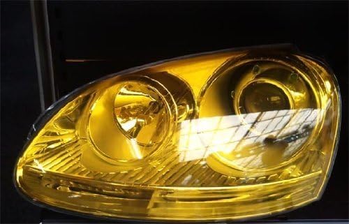 Image of DIYAH 12 X 48 Inches Self Adhesive Headlight, Tail Lights, Fog Lights Tint Vinyl Film (Golden)