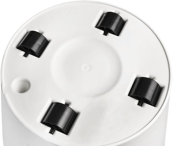 Elho Loft Urban Round 40 - Macetero por Exterior - 100% Plástico Reciclado - Ø 38.5 x H 35.3 cm - Blanco/White - 5