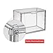 GUDEMAY Clear Stackable Plastic Storage Bins with Magnetic Lid, Dustproof Book & Cosmetic Display Cases, Large Figures Collectibles Showcase, Shoe Box, Protection Organizer (Transparent Gray -3 Pack)