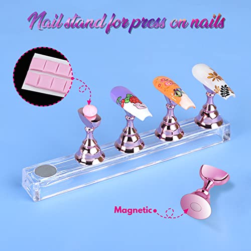 Natural Coffin Nail Tips Kit, Teenitor Long Coffin Nails Tips Full Cover Fake Nails Tips For Acrylic Nails, 600Pcs Long Ballerina Acrylic Nail Tips With Glue, Acrylic Nail Clipper, Nail Stand For Diy False Nails #TOP2