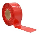WOD BRC-RNP Barricade Caution Flagging Tape - 3 inch x 1000 feet - High Visibility Bright Red for Workplace Safety, Marking Boundaries & Hazardous Areas, Non-Adhesive & Heavy-Duty