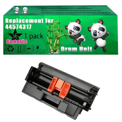 Image of Replacement 44574317 Drum Unit Compatible for Okidata OKI ES4132 ES5112 ES4172 ES4172LP Printers, Up to 30000 Pages, Vivid Colors, Contains Chip (1 Pack Black)