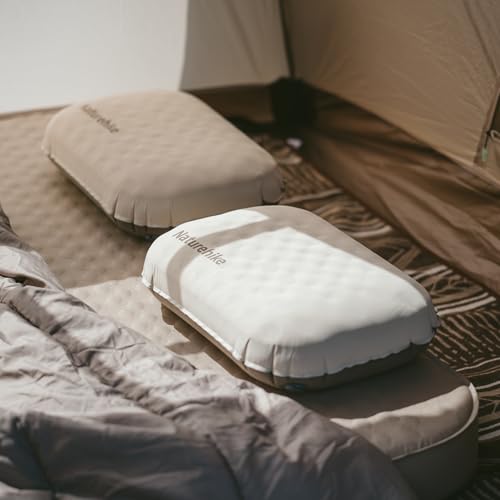 Naturehike Ultralekka nadmuchiwana piankowa poduszka na łóżko, nadmuchiwana poduszka, regulowana twardość, ergonomiczna, łatwa do czyszczenia poduszka kempingowa do podróży, wędrówek, domu