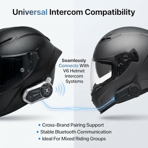 Image of X30 PRO Motorcycle Helmet Intercom | Bluetooth 5.3 Helmet Headset | Up to 50 Riders Group Intercom | Noise Cancellation, Hi-Fi Sound, IP67 Waterproof, Type-C Fast Charging