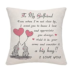 Girlfriend Gifts from Boyfriend Girlfriend Cushion Cover Throw Pillow Cover Cushion Case Valenntine’s Day Gifts Birthday Gifts (girlfriend-2)