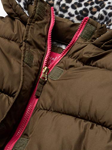 Pink Platinum Girls' Puffer Jacket, Olive, 4 #TOP3