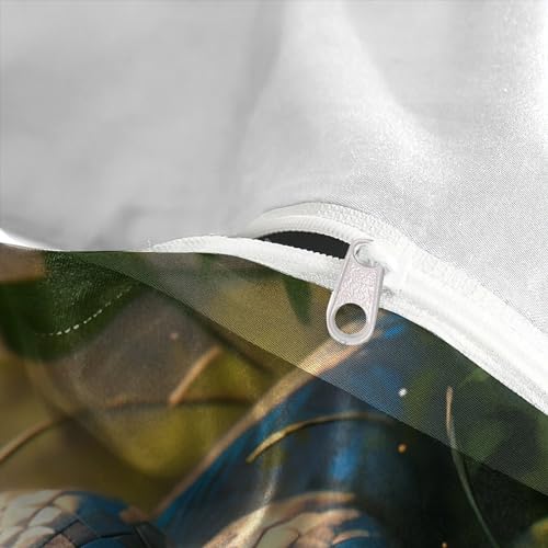 Housse de couette serpent 3D zippée en microfibre anti-plis et facile à laver - 5