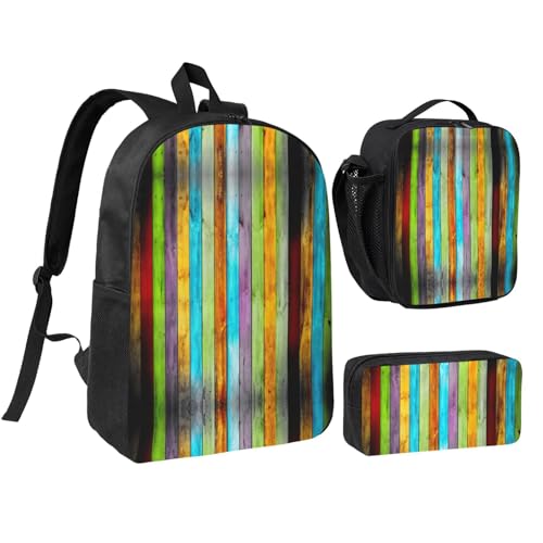 Mochila escolar de 17 pulgadas con aislamiento para almuerzo y estuche a juego antidesorden