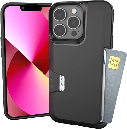Smartish® iPhone 13 Pro Wallet Case - Wallet Slayer Vol. 1 [Slim + Protective] Credit Card Holder - Drop Tested Hidden Credit Card Slot Cover for Apple iPhone 13 Pro - Black Tie Affair by Smartish - Used condition - US$17.12