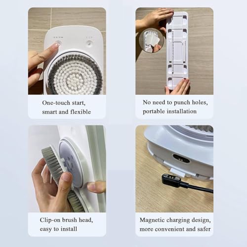 Brosse de douche arrière électrique pour laver le dos facilement