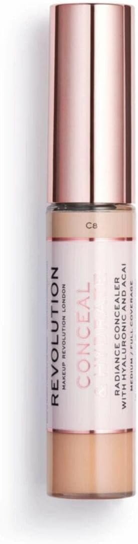 Revolution Conceal & Hydrate Kapatıcı C8, Hyalüronik Asitli, Saten Bitişli