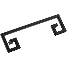 Belwith-Keeler Bijou Meandros Collection Pull 4-1/16 Inch Center to Center Matte Black Finish