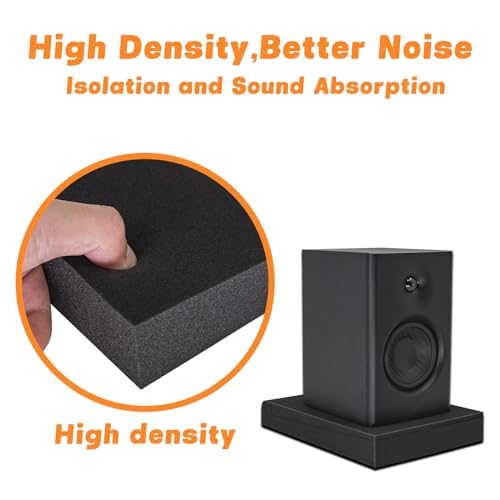 Image of 2Pack Studio monitor isolation pads, High-Density Acoustic Foam,sound isolation pads for 5 Inch Monitors，13 inch X 10.65 inch X 1.8 inch，Fit Most Desktop Speakers And Studio Monitor (Isolation Pads, Pack of 2)