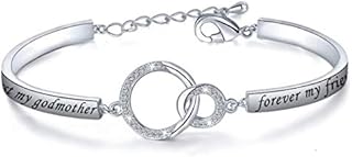 Christian Jewelry Religious Gift First My Godmother Forever My Friends Bracelet Godmother Gift from Goddaughter Godson Godchild
