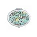 Blue Flower Owl Protect Animal Pet Lover Mirror Portable Fold Hand Makeup Double Side Glasses