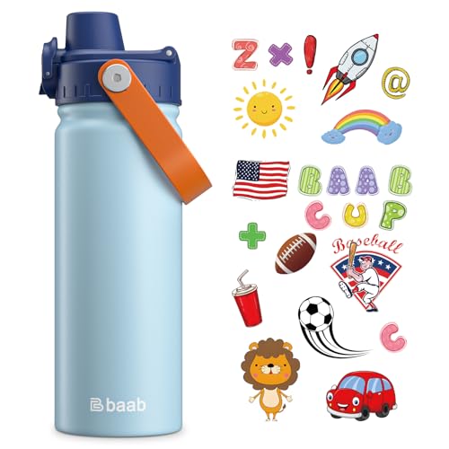 Image of baab 18oz Kids Insulated Water Bottle 18 /8 Stainless Steel Kids Cup 1 Pack