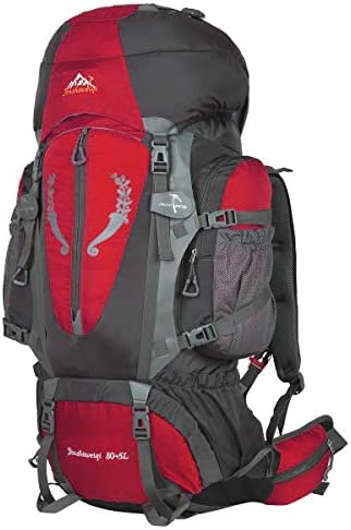 HWJIANFENG LOCAL LION 80L Backpack for Outdoor Sports Hiking Traveling Trekking Camping Waterproof Mountaineering Ultralarge Capacity Internal Frame Men Women 80L
