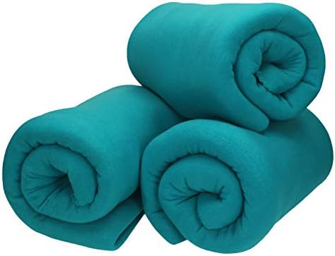Betz 3 sztuki koc polarowy koc do przytulania koc do mieszkania w rozmiarze 130 x 170 cm jakość 180 g/m kolor jasnoniebieski