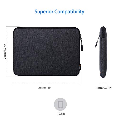Image of MOCA 360 Protection 10.5-11 Inch Tablet Sleeve Case Bag for iPad 10.2'' /Ipad Air 4 10.9 Inch /Ipad Pro / 9.7 inch Ipad, Surface Go /Surface Pro, Galaxy Tab 10.5 /Xiaomi Pad 5 (9.7-11 Inch, Black)
