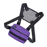 Zkydhbd Chaleco de nailon ligero, con correa ajustable, para camping, ciclismo, montañismo, deportes al aire libre, mochila, Color morado, Talla única