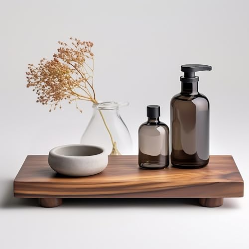 Eltnegsa ELTNEGSA0901 Soap Holder Bathroom Tray Decorative Tray Wood Pedestal Soap Stand Wood Riser cover
