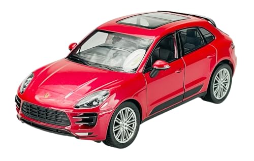 Welly Porsche Macan Turbo Rojo 1/24 1:24 - Modelo de metal