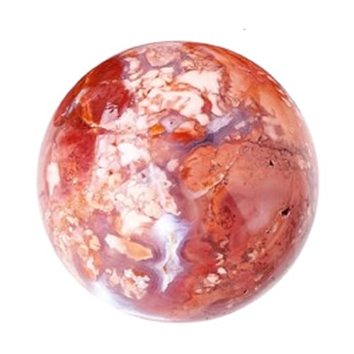 Agate Crystal Sphere Ball Feng Shui Stone Ball Druzy Agate Geode Sphere with Wood Stand for Divination Home Office Decoration Yo