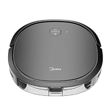 Aspirador de Pó Robô 1200 Midea, 40W, até 100 Minutos de Autonomia, Reservatório de 800 ML, Bateria Recarregável, Bivolt, Preto, VRA21PB