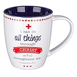 Blessings for Nurses Inspirational Mug - Philippians 4:13, Proverbs 17:22