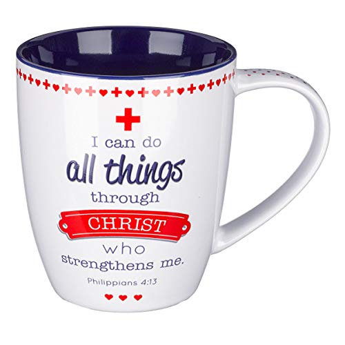 Blessings for Nurses Inspirational Philippians 4:13 Coffee Mug